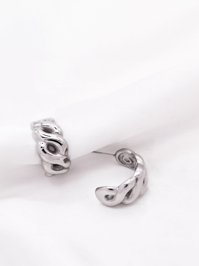 Twined Silver Earrings